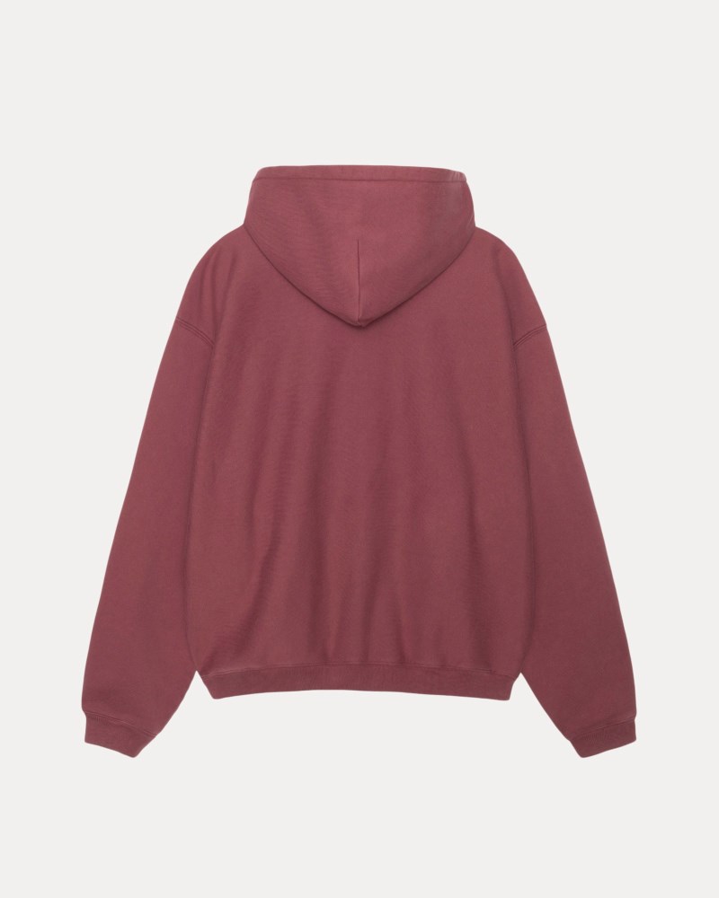 Stussy Hættetrøje Rød - Stüssy 80 Relaxed Hoodie Herre CJ41-1971F2