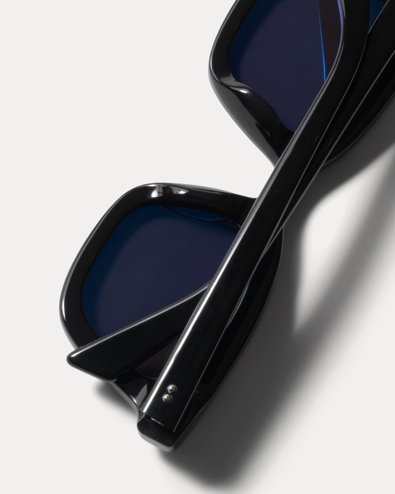 Stussy Solbriller Black/Blue - Stüssy Ace Sunglasses Dame QX54-7574D8