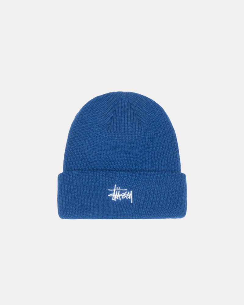 Stussy Hue Blå - Basic Stüssy Cuff Beanie Dame BA29-3559S3