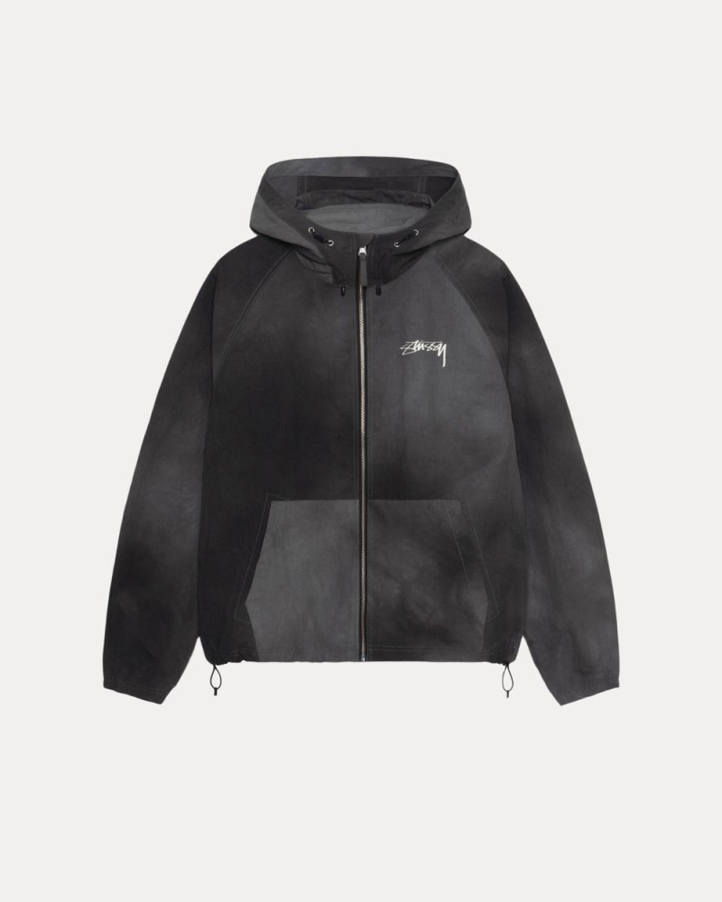 Stussy Jakker Sort - Stüssy Beach Shell Wave Dye Dame MJ92-2582Z8