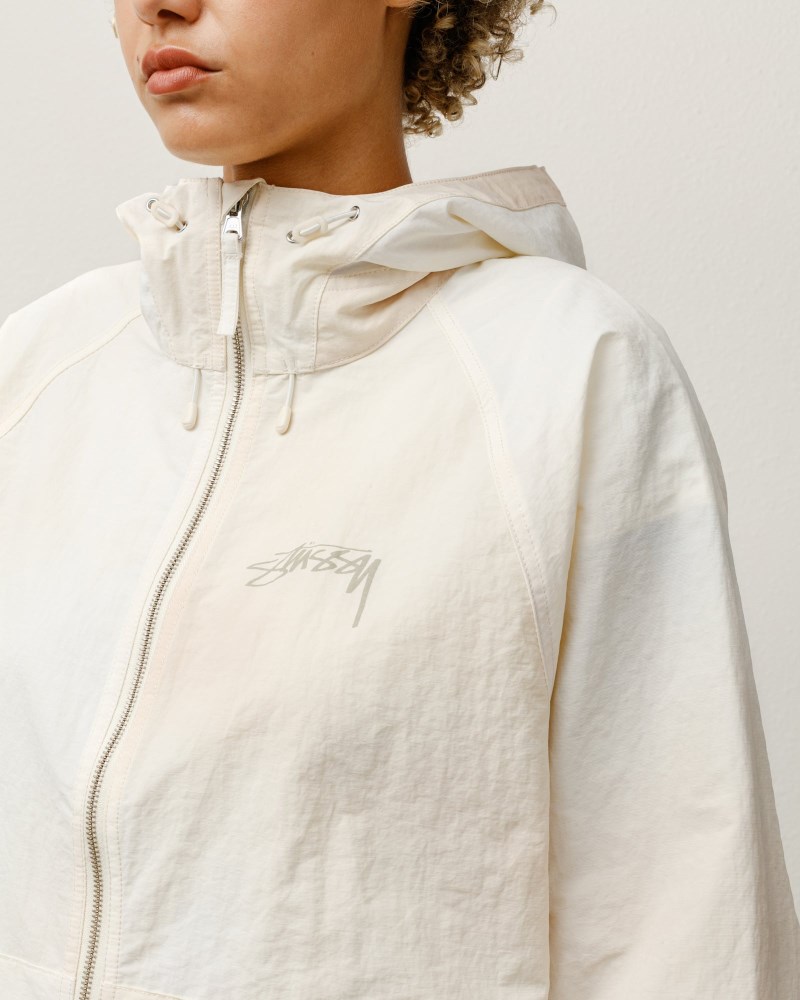 Stussy Jakker Hvide - Stüssy Beach Shell Wave Dye Herre YC72-9262V0