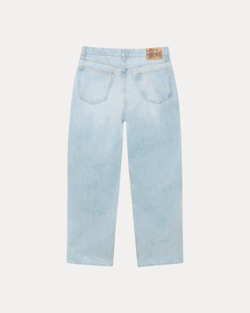 Stussy Jeans Lyseblå Lyseblå - Stüssy Big Ol' Jean Denim Dame AJ29-8539H5