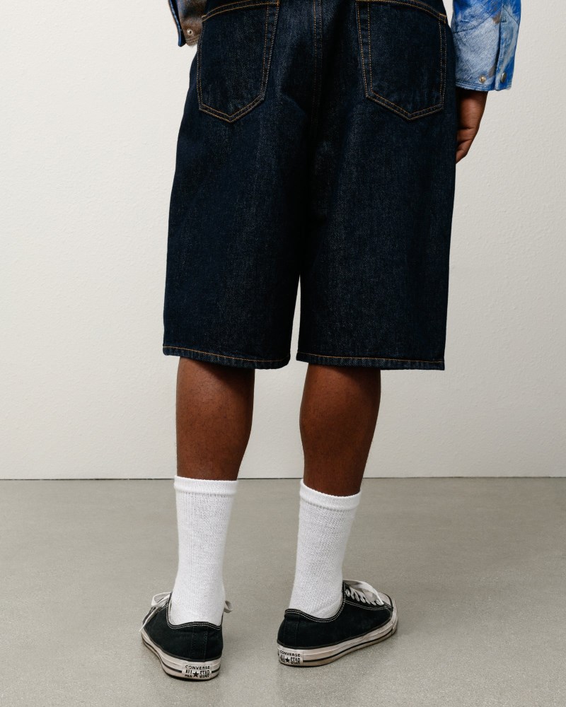 Stussy Shorts Indigo - Stüssy Big Ol' Short Denim Herre CQ49-1959T3