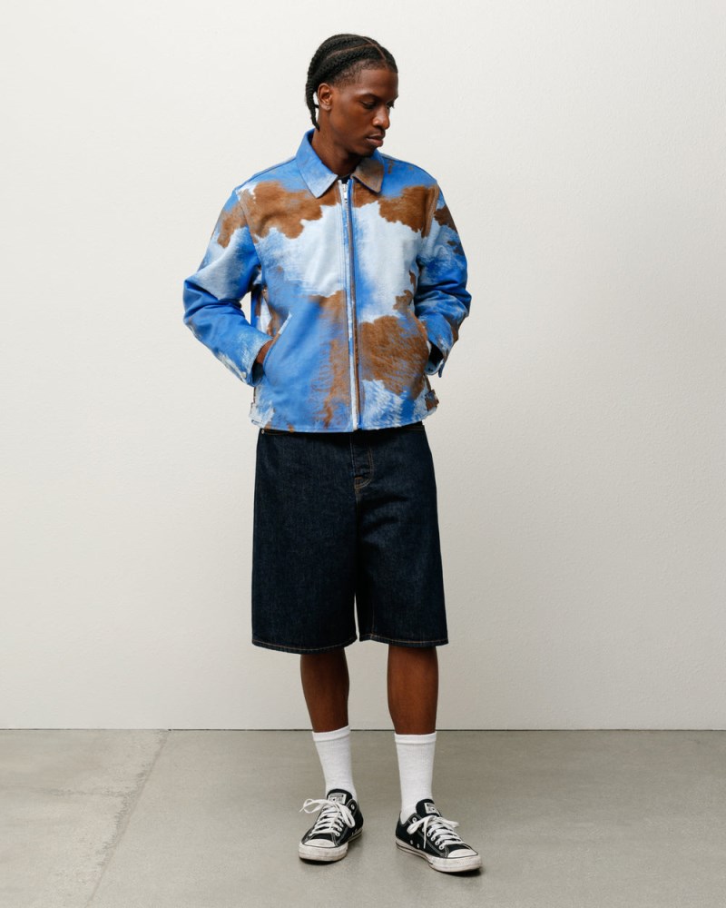 Stussy Shorts Indigo - Stüssy Big Ol' Short Denim Herre CQ49-1959T3