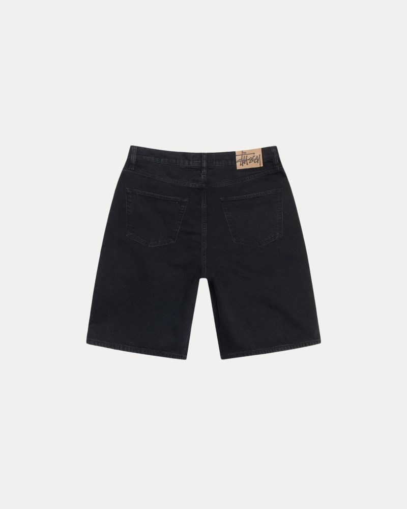 Stussy denim Sort - Stüssy Big Ol' Short Denim Herre CM94-8544V2