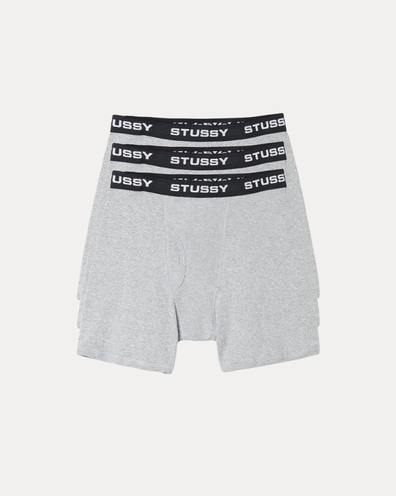 Stussy Trusser Grå - Stüssy Boxer Briefs 3 Pack Dame FK87-9127W4
