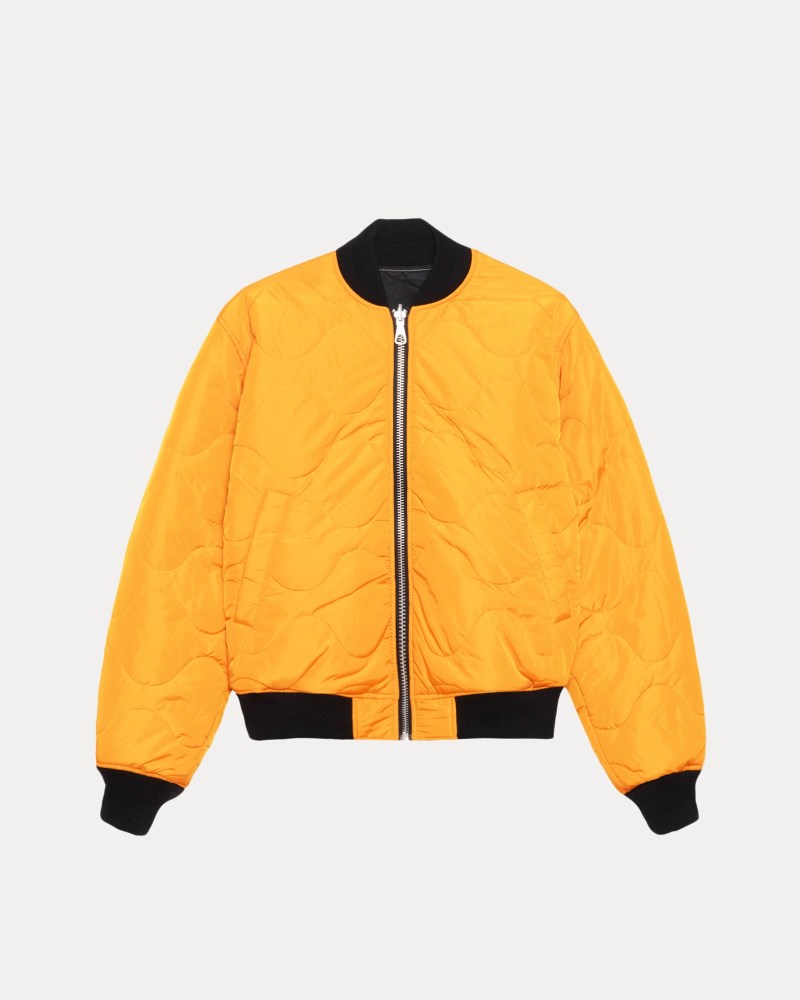Stussy Jakker Sort - Stüssy Built Reversible Bomber Jacket Herre KO98-6318H5