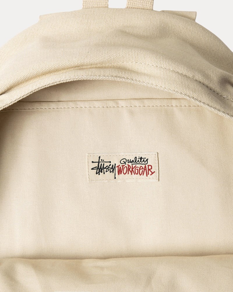 Stussy Tasker Beige - Stüssy Canvas Backpack Dame RI74-2014Q1