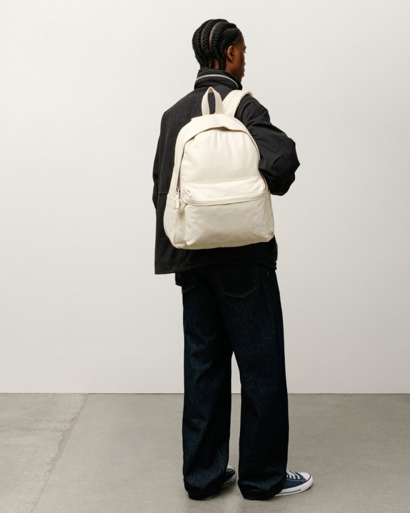 Stussy Tasker Beige - Stüssy Canvas Backpack Dame RI74-2014Q1
