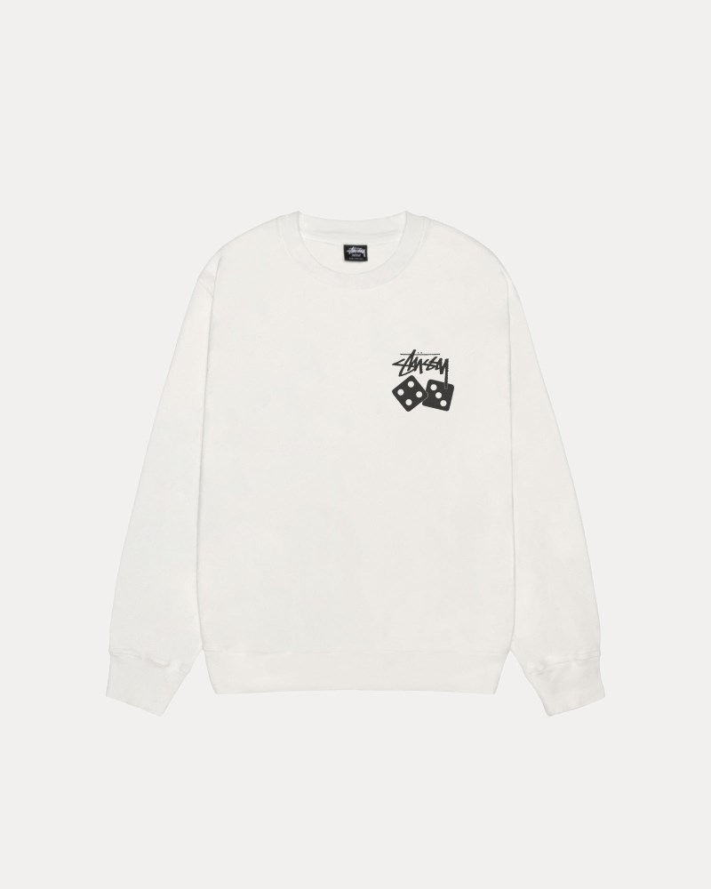 Stussy Crewneck Beige - Stüssy Dice Crew Pigment Dyed Dame CU25-0755K0