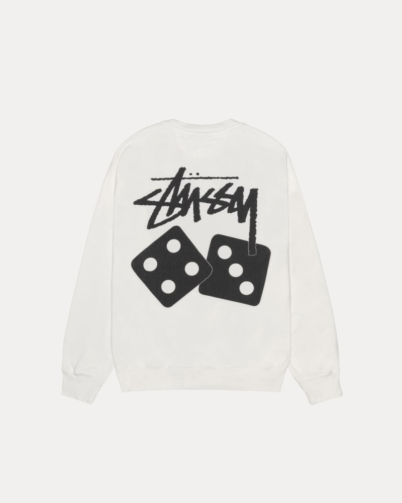 Stussy Crewneck Beige - Stüssy Dice Crew Pigment Dyed Dame CU25-0755K0