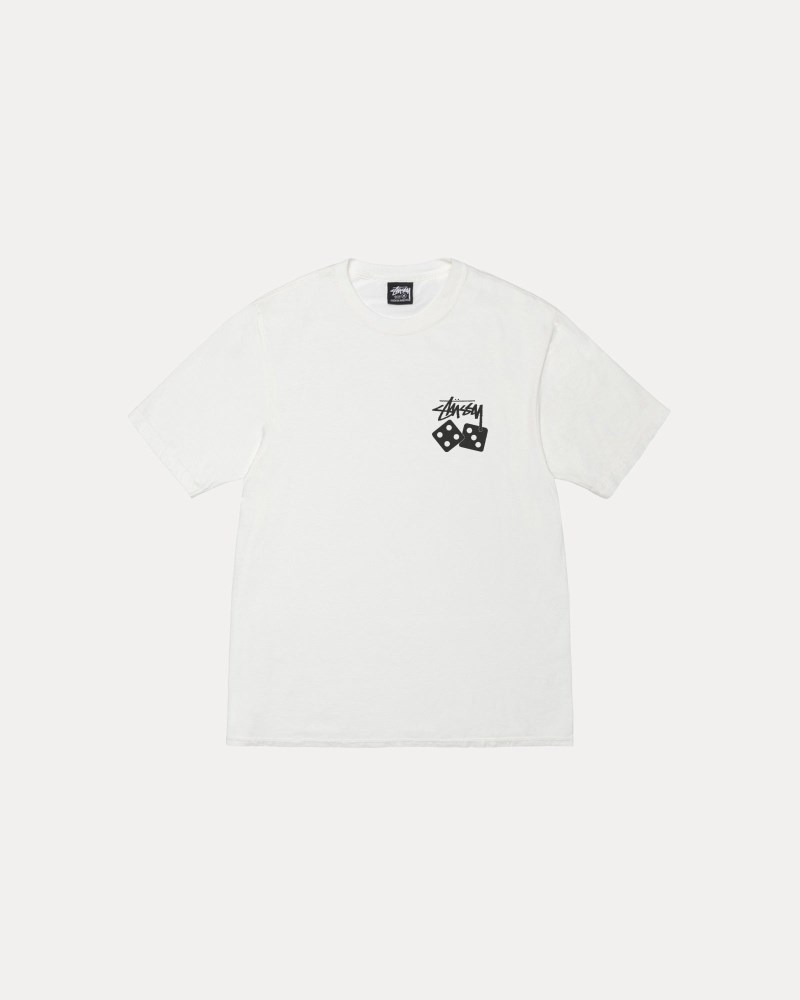 Stussy T Shirts Beige - Stüssy Dice Tee Pigment Dyed Herre FY62-2442M2