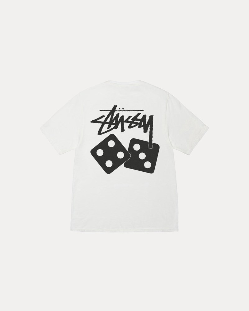 Stussy T Shirts Beige - Stüssy Dice Tee Pigment Dyed Herre FY62-2442M2