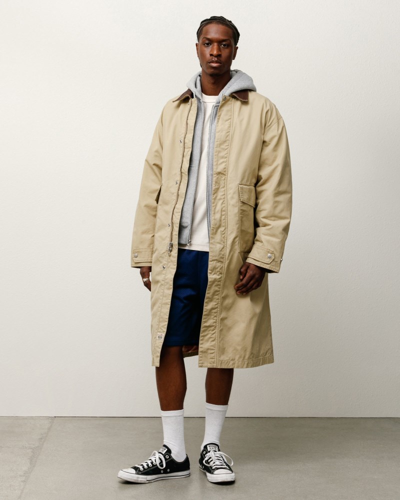 Stussy Frakker Khaki - Stüssy Duster Coat Dame EW97-3387K2