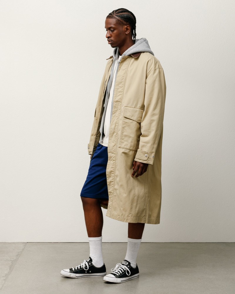 Stussy Frakker Khaki - Stüssy Duster Coat Dame EW97-3387K2