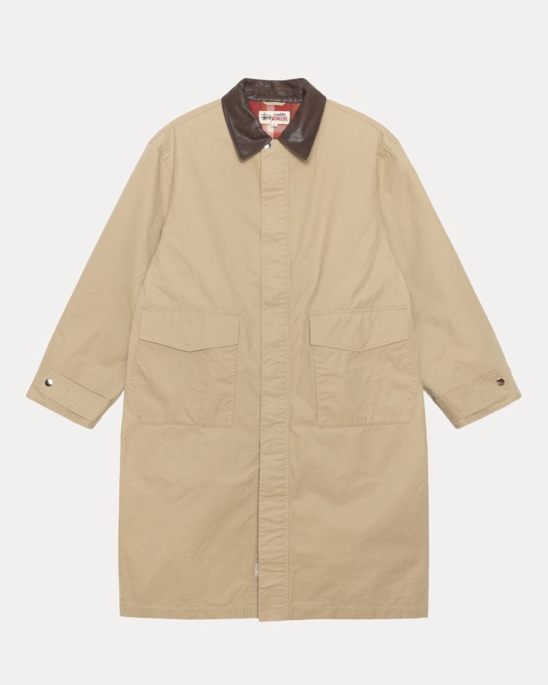 Stussy Frakker Khaki - Stüssy Duster Coat Dame EW97-3387K2
