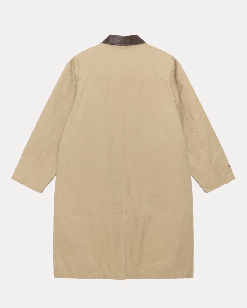 Stussy Frakker Khaki - Stüssy Duster Coat Dame EW97-3387K2