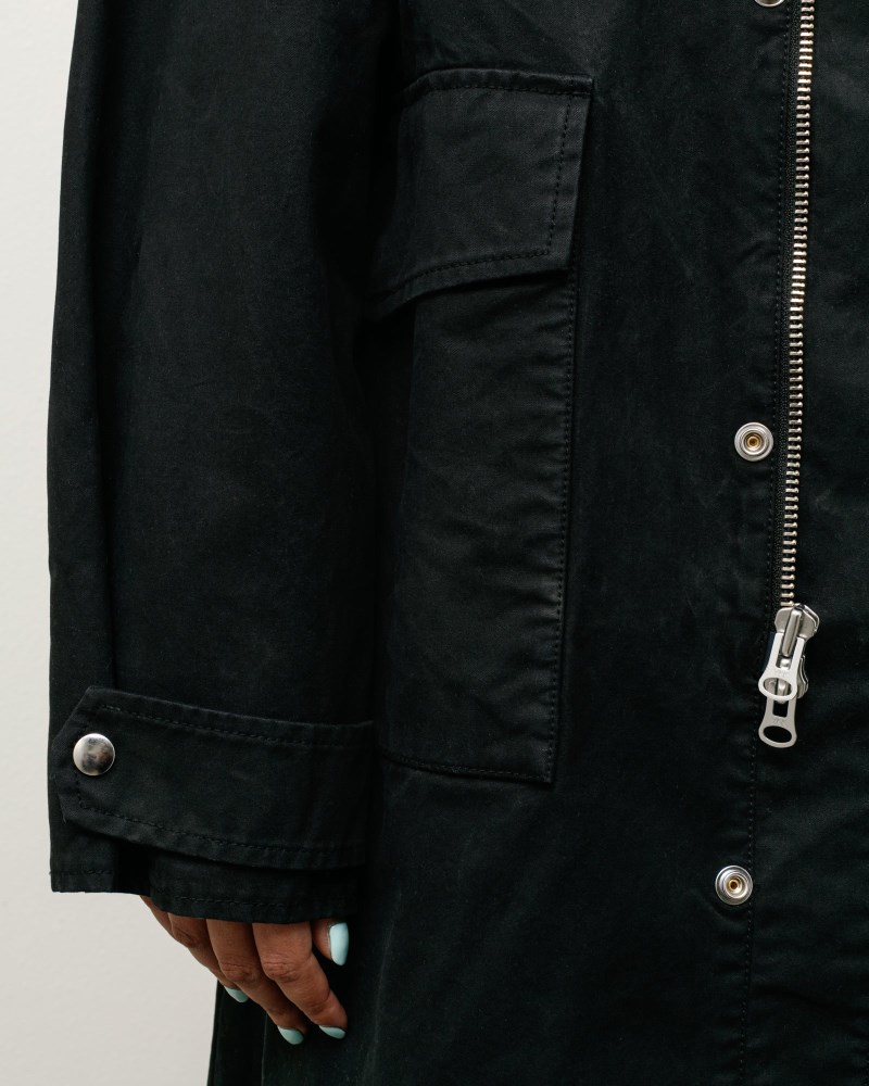 Stussy Frakker Sort - Stüssy Duster Coat Dame WR54-9204A3