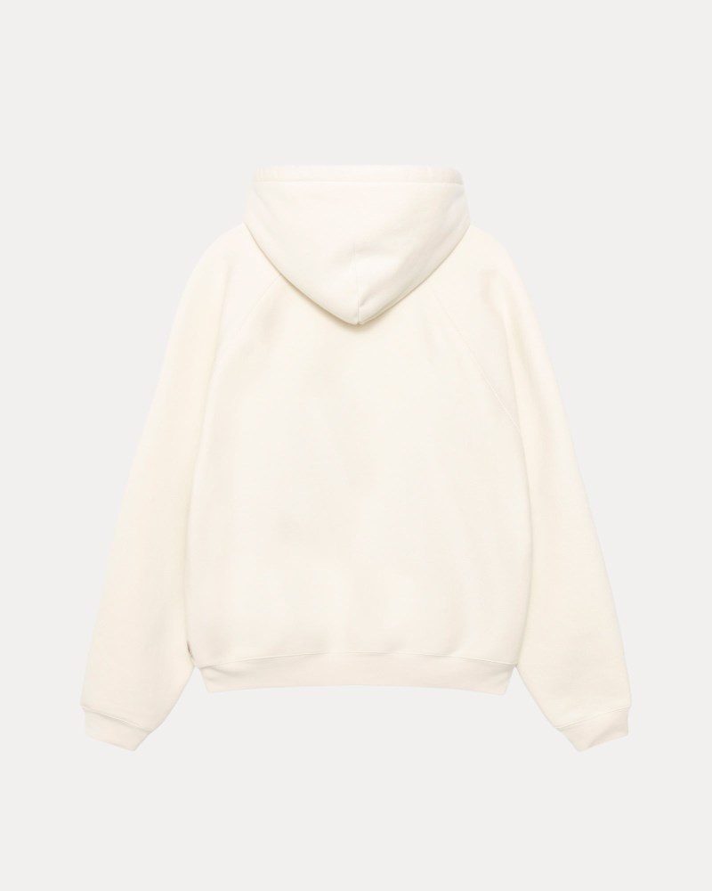 Stussy Hættetrøje Beige - Stüssy Fleece Raglan Hoodie Dame PS99-9819T7