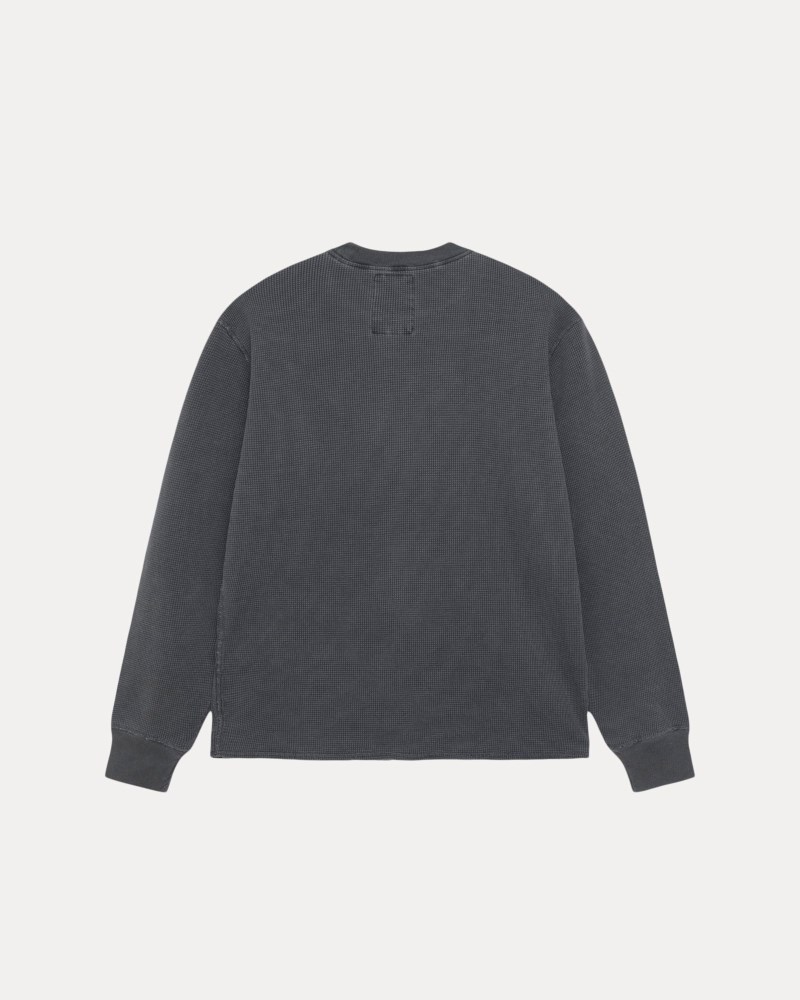 Stussy Sweatshirts Mørkegrå - Stüssy Garment Dyed Ls Thermal Dame XD31-6691P6