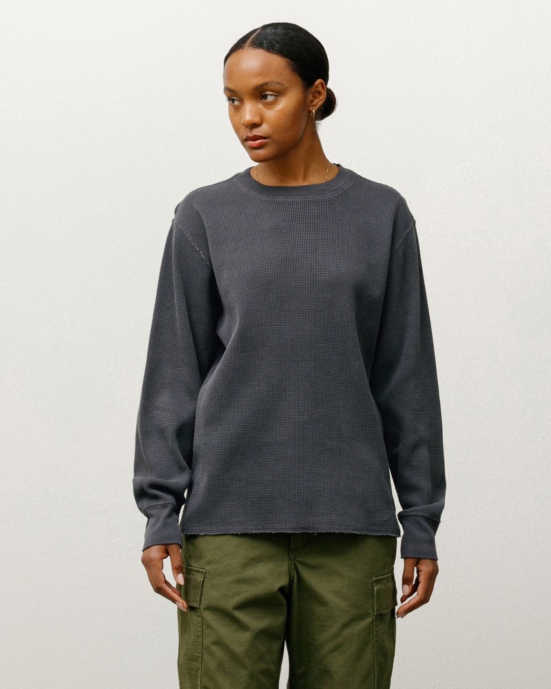 Stussy Sweatshirts Mørkegrå - Stüssy Garment Dyed Ls Thermal Dame XD31-6691P6