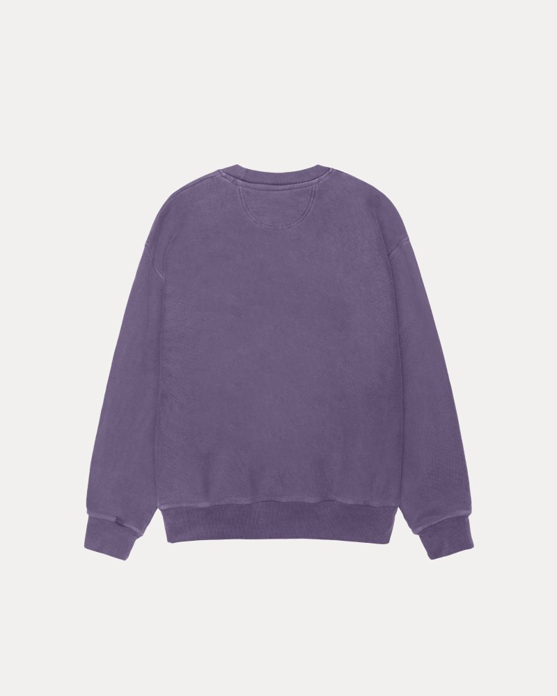 Stussy Crewneck Lilla - Stüssy Jumbo Crew Pigment Dyed Herre CG00-3540X4