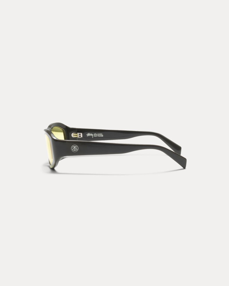 Stussy Solbriller Grey/Yellow - Stüssy Landon Sunglasses Herre OK35-6185G7