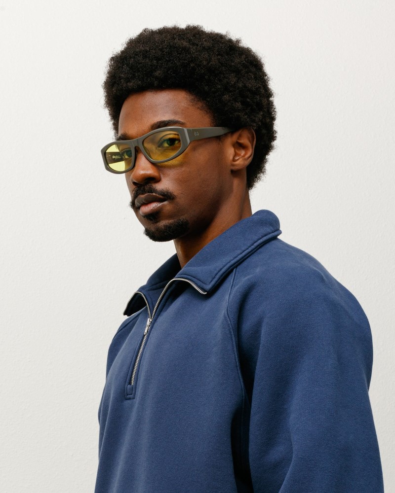 Stussy Solbriller Grey/Yellow - Stüssy Landon Sunglasses Herre OK35-6185G7