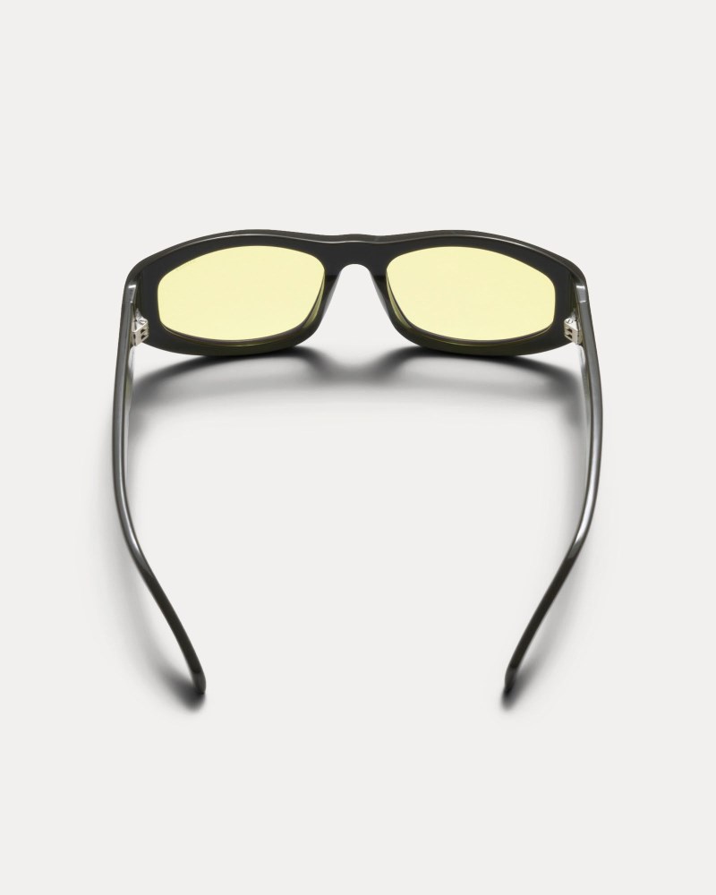 Stussy Solbriller Grey/Yellow - Stüssy Landon Sunglasses Herre OK35-6185G7