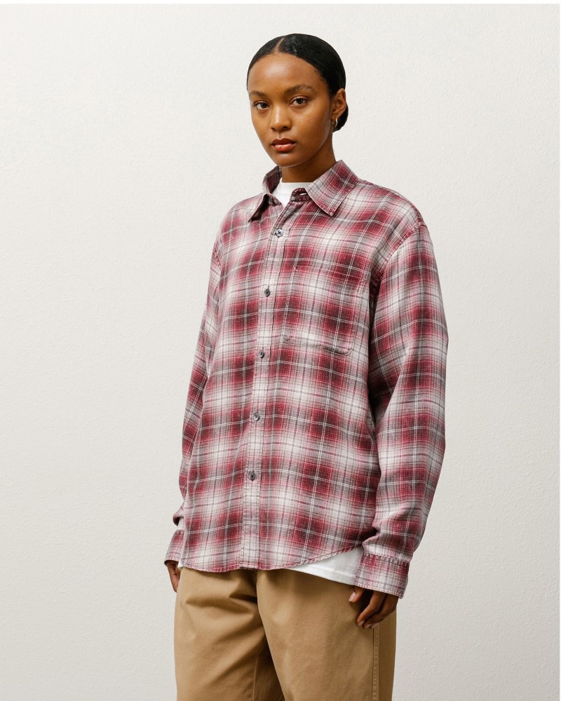 Stussy Skjorte Lyserød - Stüssy Matthew Printed Shirt Herre CE09-0979R8