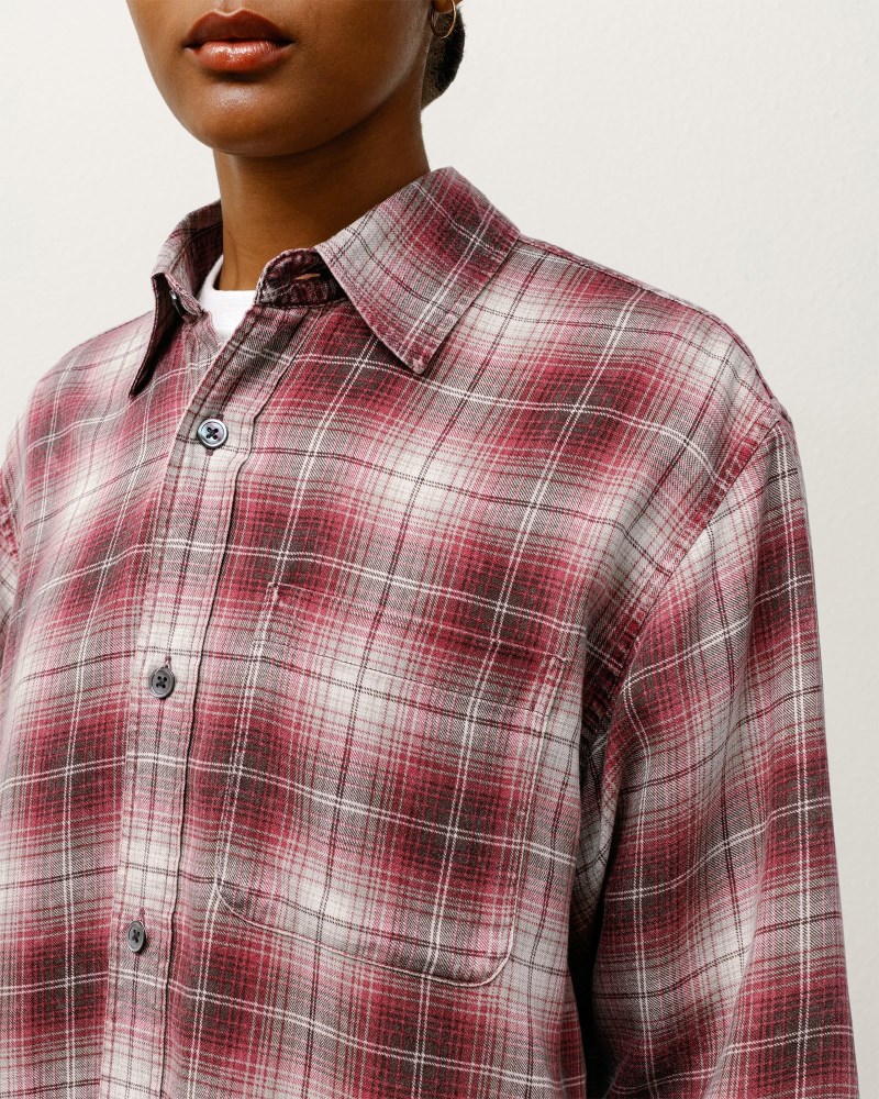 Stussy Skjorte Lyserød - Stüssy Matthew Printed Shirt Herre CE09-0979R8
