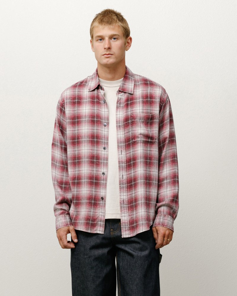 Stussy Skjorte Lyserød - Stüssy Matthew Printed Shirt Herre CE09-0979R8