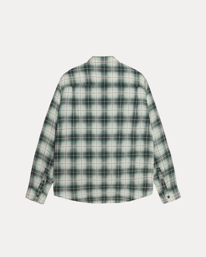 Stussy Skjorte Grøn - Stüssy Matthew Shirt Lg Printed Plaid Dame FN66-0246I5