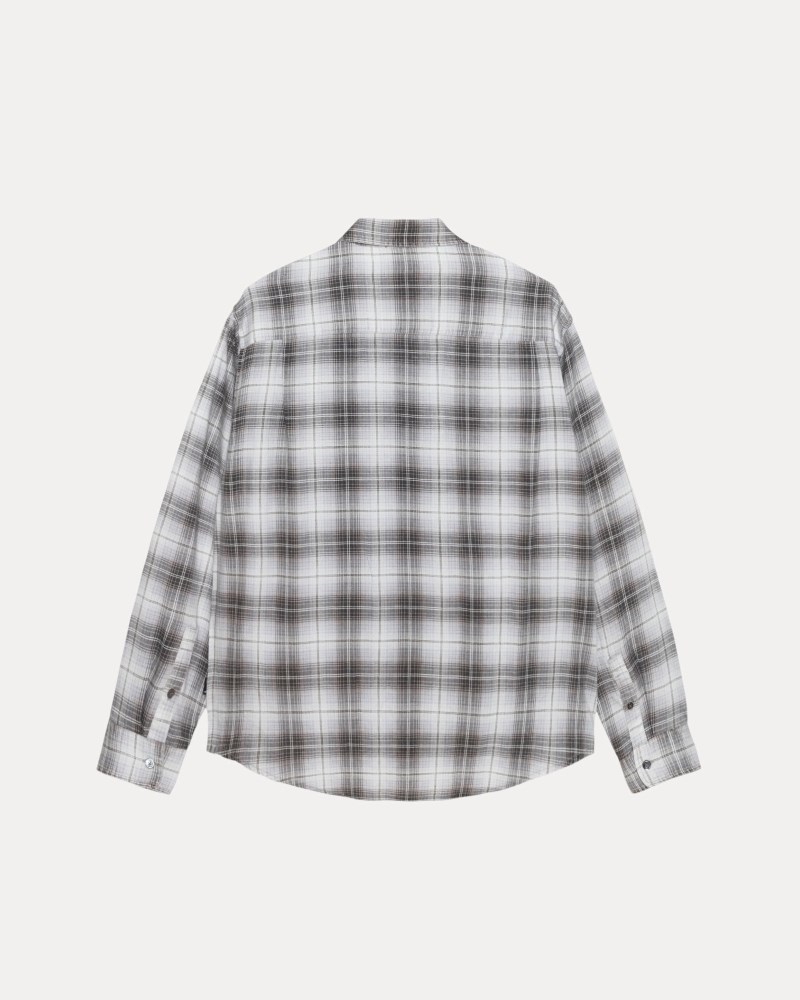 Stussy Skjorte Brune - Stüssy Matthew Shirt Lg Printed Plaid Herre JA95-9985S8