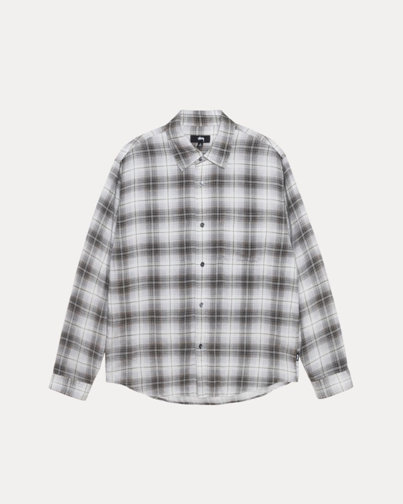 Stussy Skjorte Brune - Stüssy Matthew Shirt Lg Printed Plaid Herre JA95-9985S8