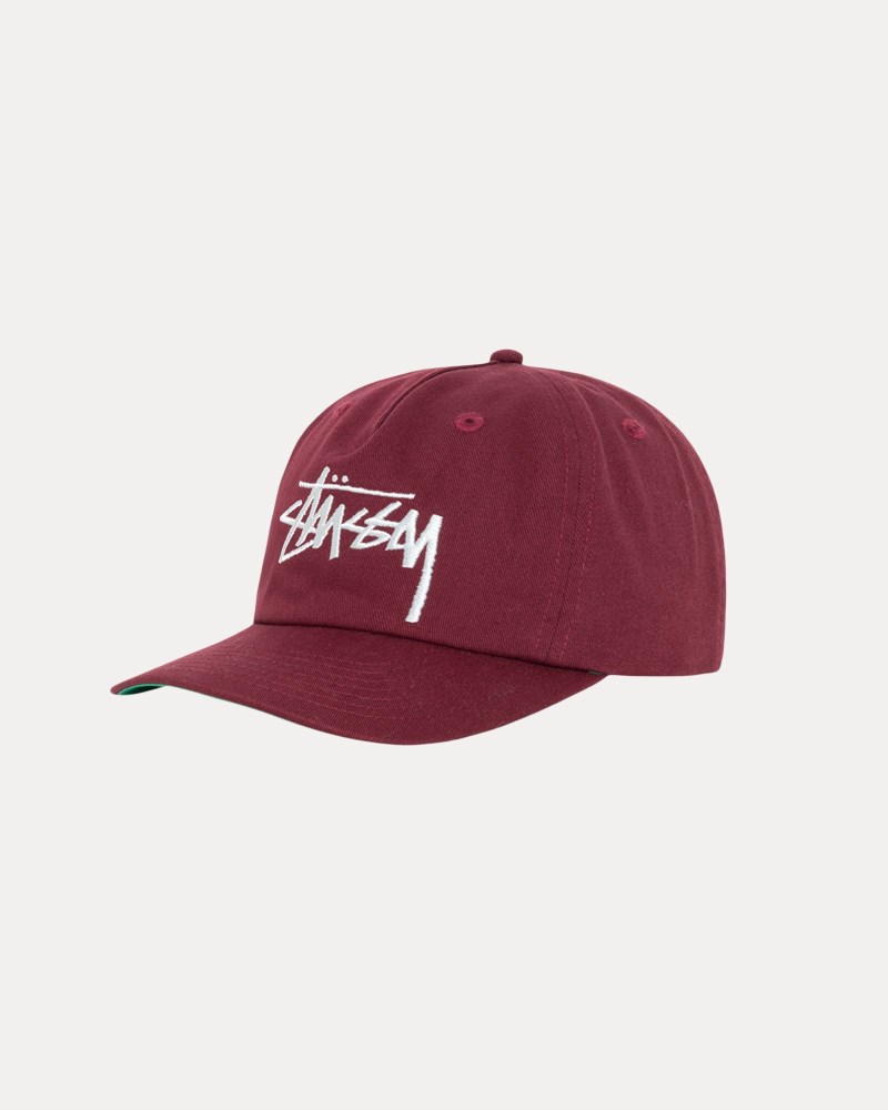 Stussy Snapback Rød - Stüssy Mid-Depth Big Stock Snapback Herre IL40-1460A7