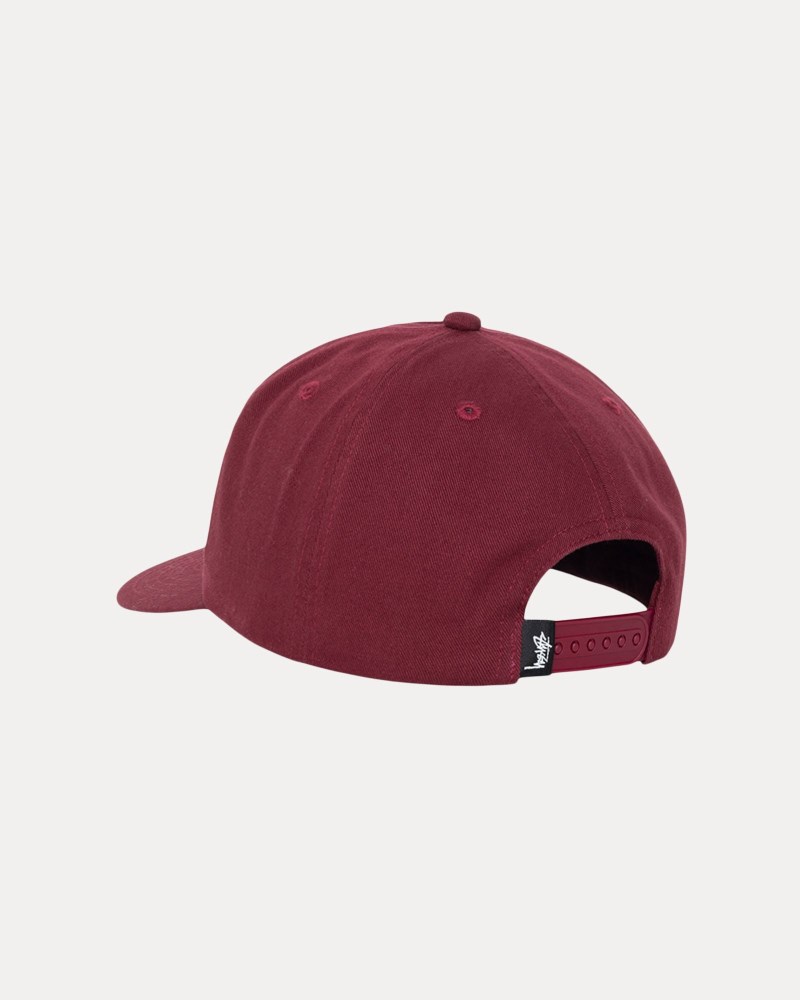 Stussy Snapback Rød - Stüssy Mid-Depth Big Stock Snapback Herre IL40-1460A7