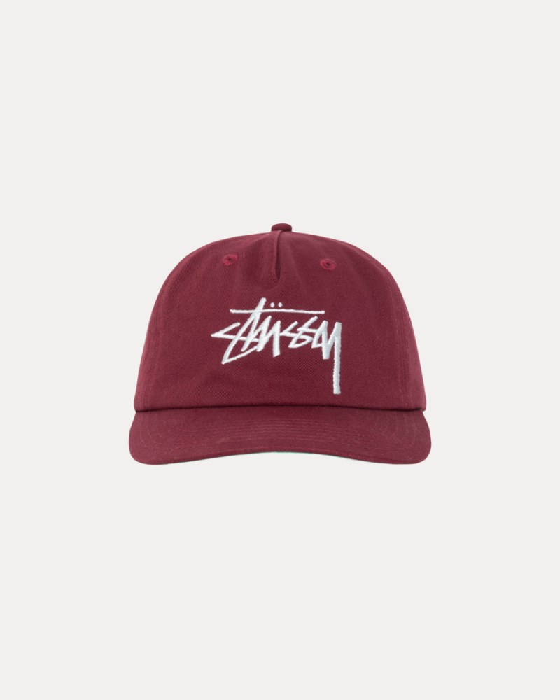Stussy Snapback Rød - Stüssy Mid-Depth Big Stock Snapback Herre IL40-1460A7