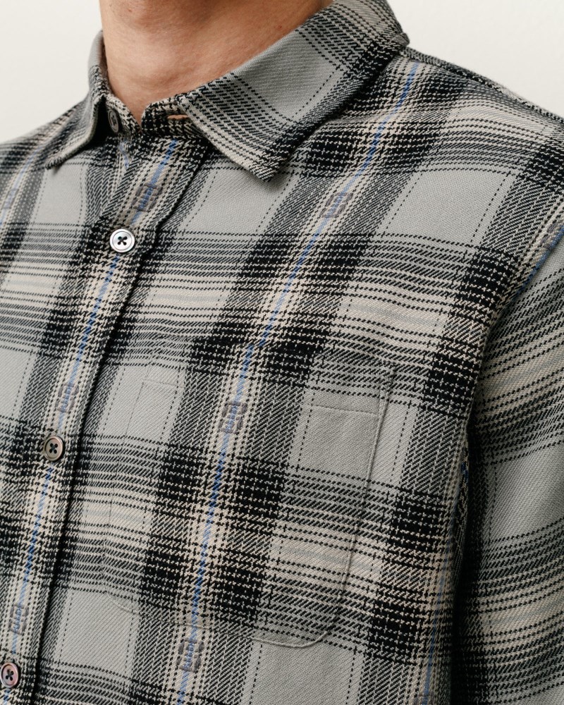 Stussy Skjorte Grå - Stüssy Motif Plaid Shirt Dame JI61-1211H8