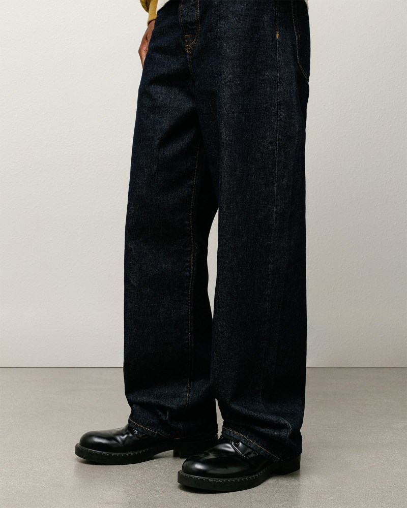 Stussy Jeans Indigo - Stüssy Relaxed Jean Denim Dame LN36-7976H2
