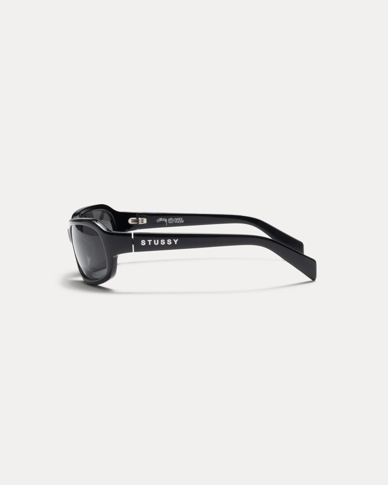 Stussy Solbriller Black/Black - Stüssy Rome Sunglasses Dame LZ25-0485V2