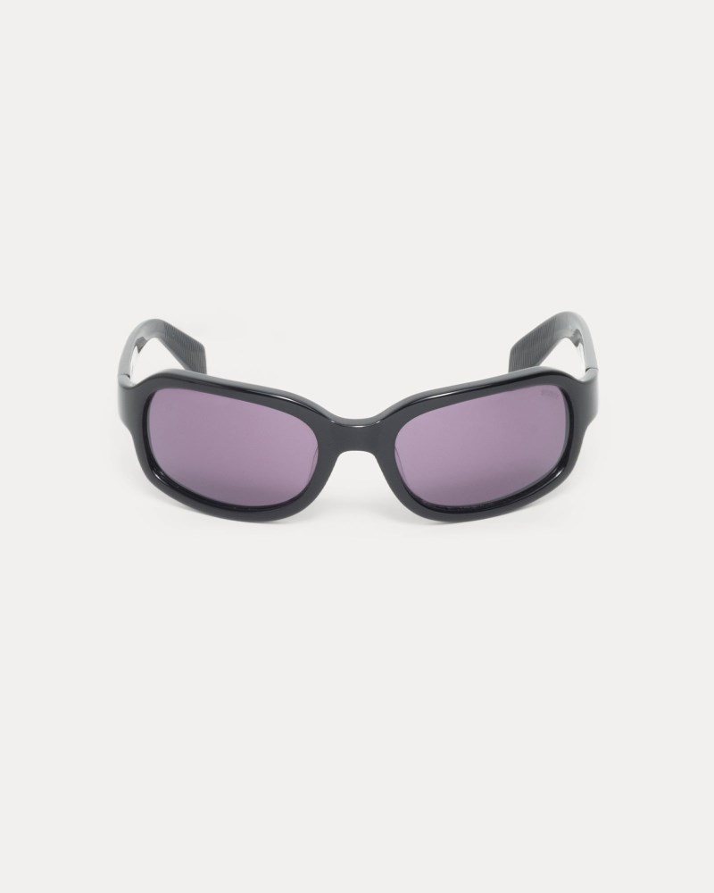 Stussy Solbriller Sort Lavendel - Stüssy Rome Sunglasses Dame SJ18-0858G9