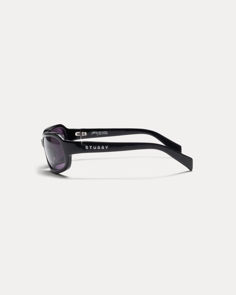 Stussy Solbriller Sort Lavendel - Stüssy Rome Sunglasses Dame SJ18-0858G9