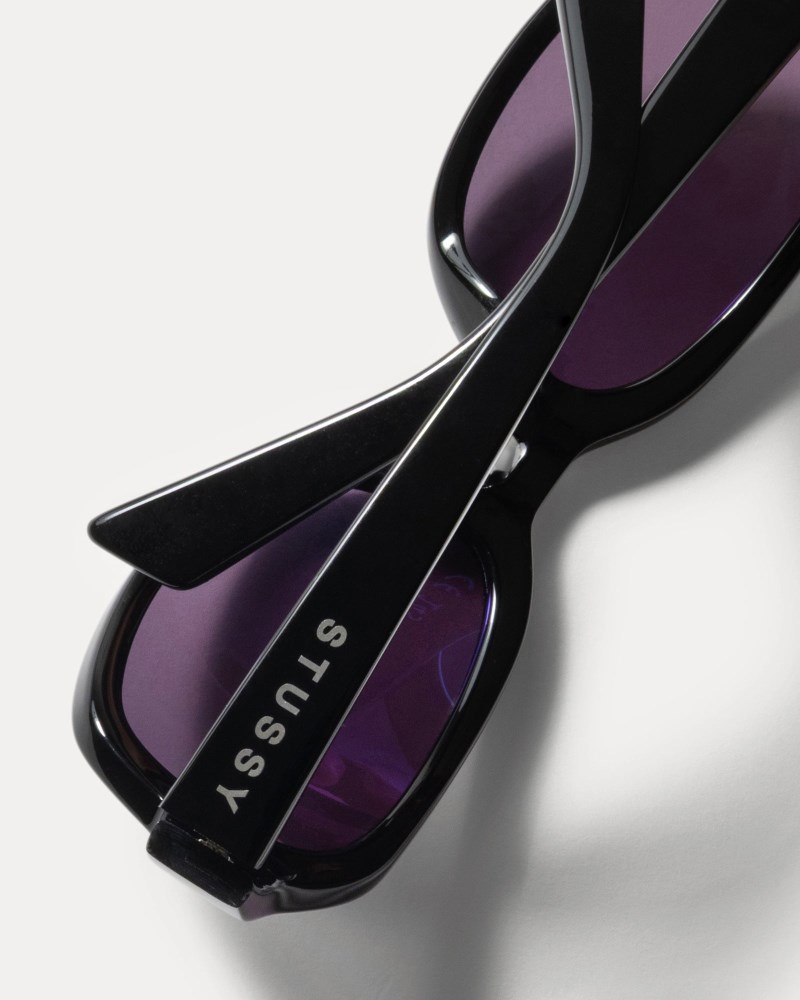 Stussy Solbriller Sort Lavendel - Stüssy Rome Sunglasses Dame SJ18-0858G9