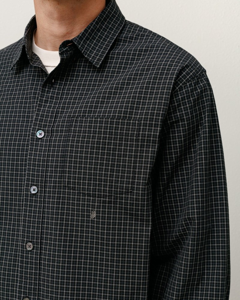 Stussy Skjorte Sort - Stüssy Standard Shirt Dame ES60-5460I3