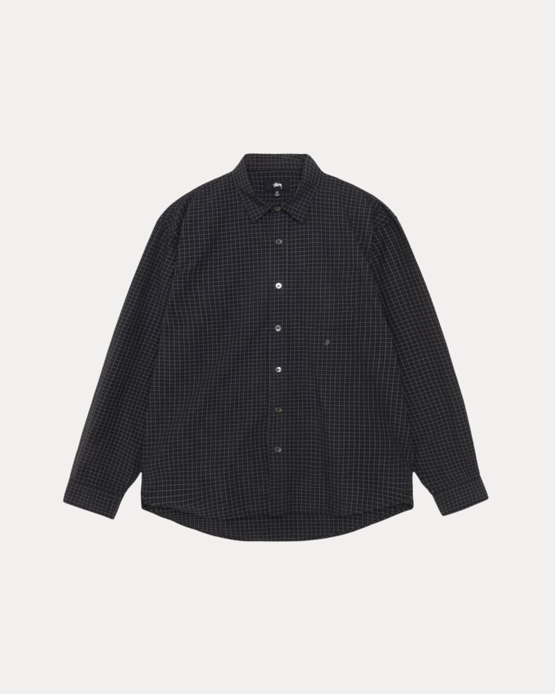 Stussy Skjorte Sort - Stüssy Standard Shirt Dame ES60-5460I3