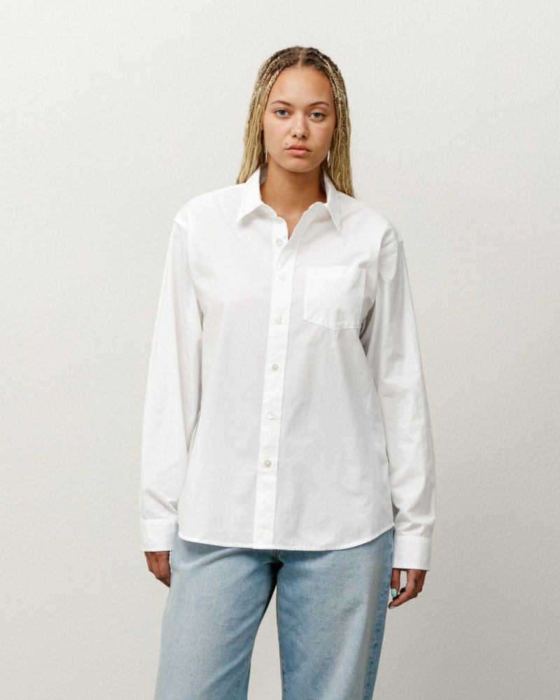 Stussy Skjorte Hvide - Stüssy Standard Shirt Herre JA97-9427U5