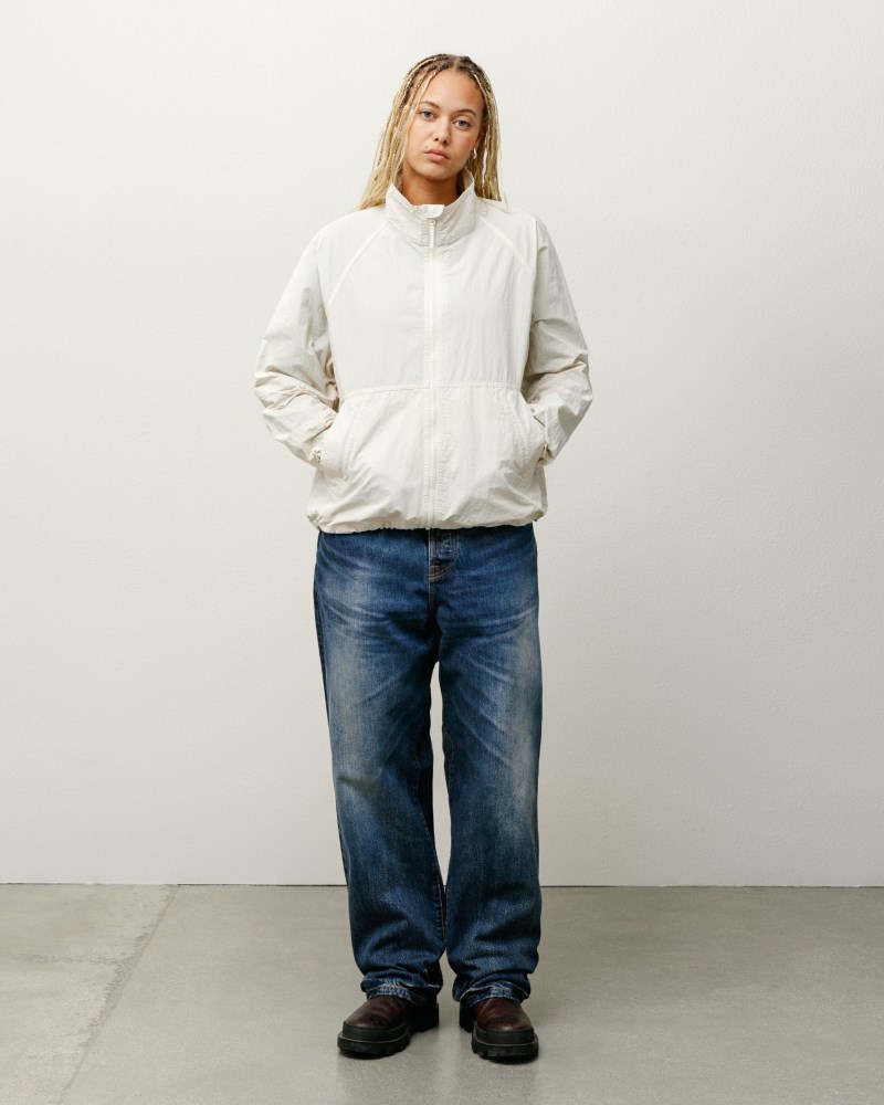 Stussy Jakker Hvide - Stüssy Warm Up Jacket Herre WF02-1832L5