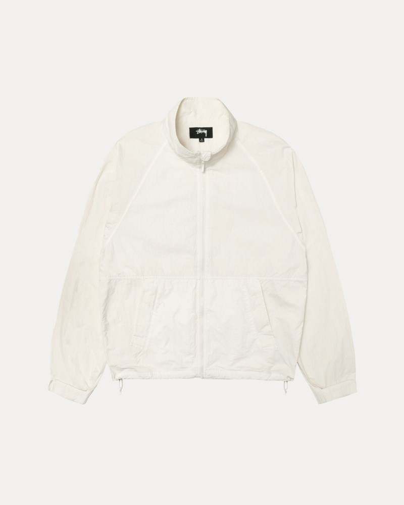 Stussy Jakker Hvide - Stüssy Warm Up Jacket Herre WF02-1832L5