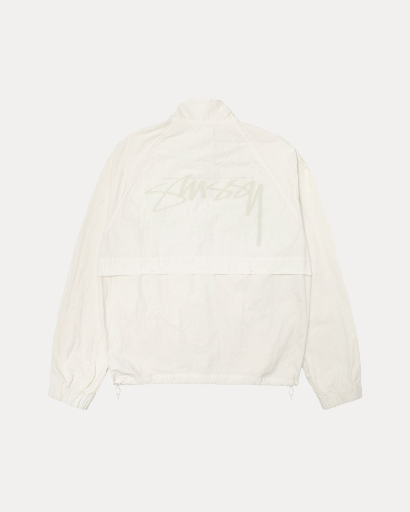 Stussy Jakker Hvide - Stüssy Warm Up Jacket Herre WF02-1832L5